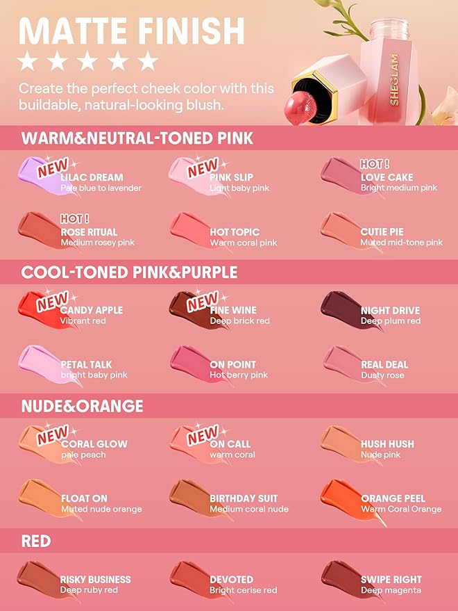 SHEGLAM Color Bloom Liquid Blush-Lilac Dream