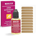 MIILYE Hair Extension Replacement Tape 100 Tabs with Remover, Double Sided, 6+ Weeks Hold Time, No Residue, Tape-ins-Extension Reinstallation