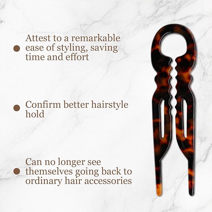 Prestige French Hair Pins - Serrated Anti-Slip Design, Curved Angle for Better Head Fit, New Elegant Hair Accessories for Women, Suitable for All Hair Types（4pcs）