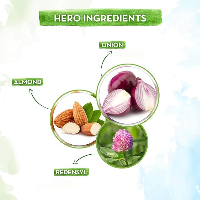 Mamaearth Onion Hair Oil | Natural & Organic Anti Hair Loss & Hair Fall Control Oil with Redensyl | for Color Treated & All Hair Types | 5.07 Fl Oz (150ml)