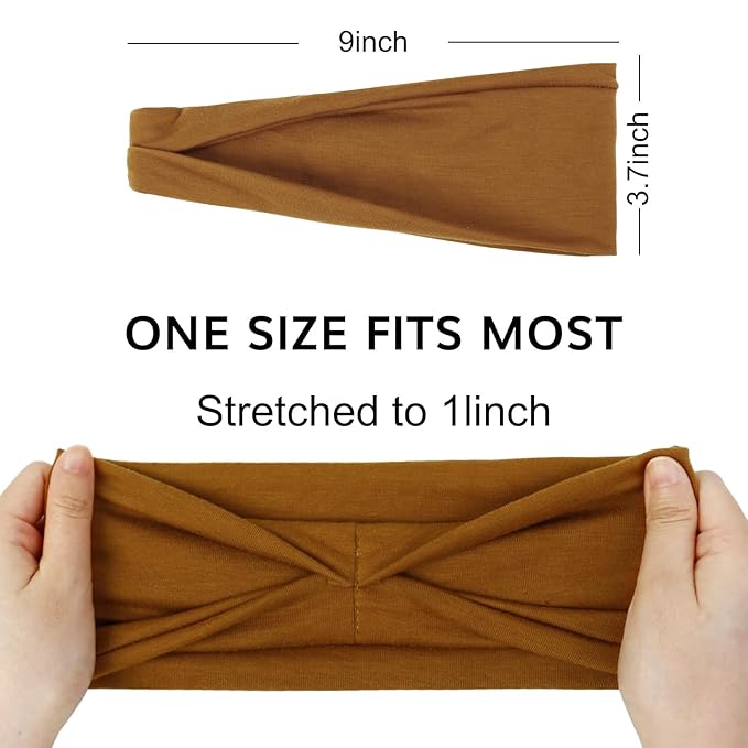 Huachi Headbands for Women Non Slip Fashion Wide Head Bands for Women's Hair for Workout Yoga Sports Exercise Elastic Hair Band Sweatbands Summer Hair Accessories