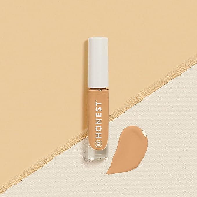 Honest Beauty Fresh Flex Concealer with Niacinamide + Vitamin E + Hyaluronic Acid | Vegan + Cruelty free | Almond, 0.17 fl oz