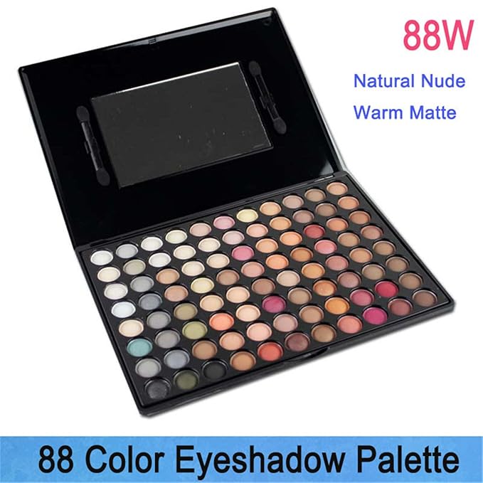 Naked Nude Eyeshadow Palette with Mirror and Eyeshadow Applicators, 88 Color Neutral Warm Matte Shimmer Eye Shadow Palette Makeup for Brown, Green, Blue, Hazel, Grey Eyes Makeup Kit for Women
