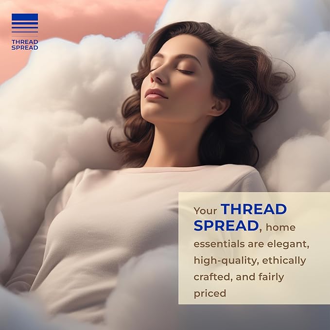 THREAD SPREAD 100% Egyptian Cotton Pillow Cases King - 1000 Thread Count Pillow Cases King Size Set of 2, Soft Cooling & Breathable Extra Long Staple Sateen Weave Cotton Pillow Covers for Bed - Blush