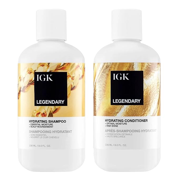 IGK LEGENDARY Dream Hair Shampoo and Conditioner Set | Healthy + Hydrated + Shine | Vegan + Cruelty Free | 8 Oz