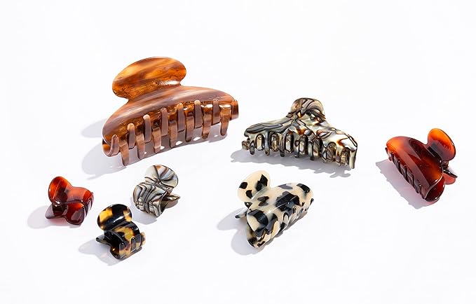 France Luxe Mini Oval Claw Clip - Tortoise