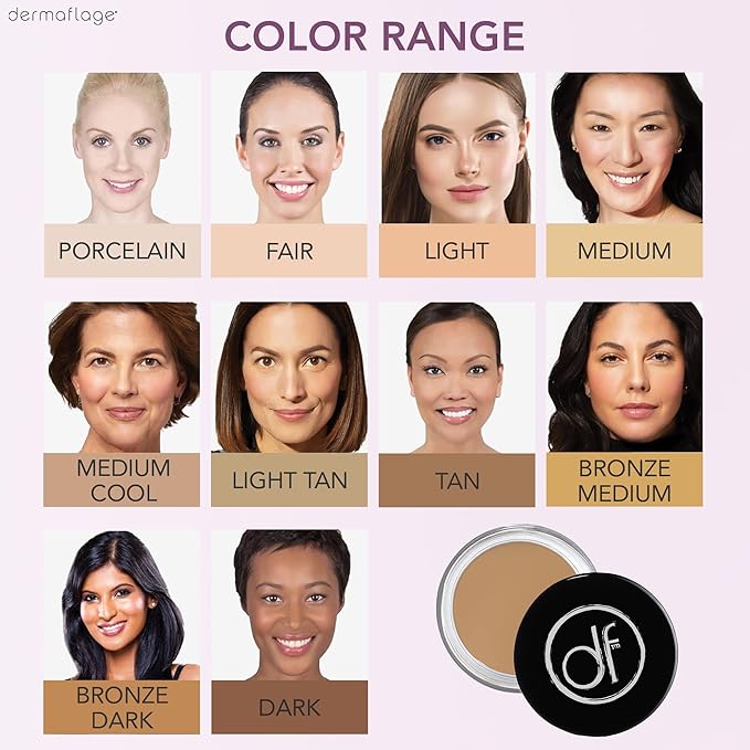 Waterproof Concealer Cream, Full Coverage Waterproof Makeup, Color Match Promise by Dermaflage, 6g