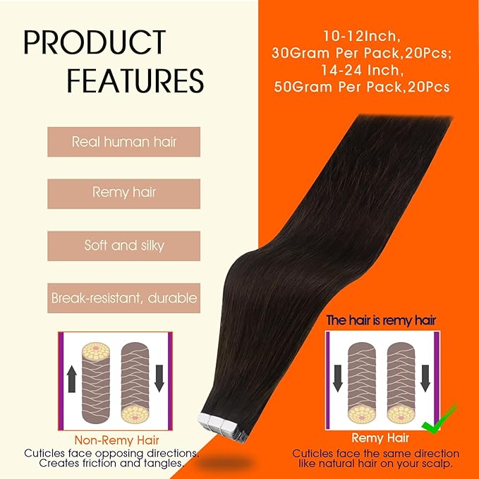 Full Shine 12Inch Tape ins Human Hair Extensions Short Seamless Remy Pu Tape Extensions 30G 20Pcs Color 2 Darkest Brown Brazilian Tape Hair Extensions Real Human Hair Silky Straight Natural