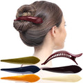 RC ROCHE 6 Pcs Duck Bill Alligator Hair Clips for Women Sectioning Flat Claw Long Thick Hair Inner Teeth Curved Styling Jaw Strong Secure Grip Salon, Medium Classic Multicolor