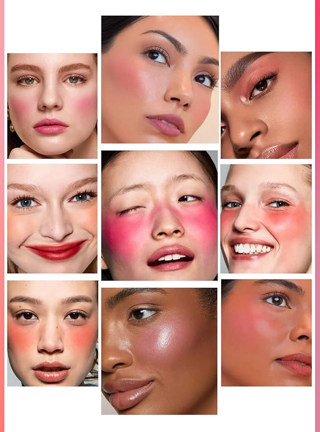 MAEPEOR Matte Face Blush 8 Colors Lightweight Natural Look Face Blush Long-Lasting and Highly Pigmented Powder Blush for Cheeks (Color 03)