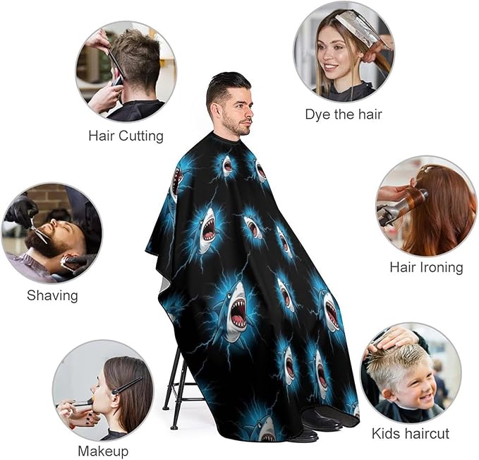 Hairdresser Cape with Neck Clasp for Coloring/Perming/Styling