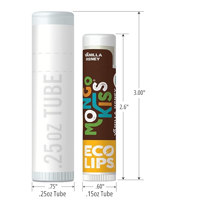 Mongo Kiss USDA Organic Lip Balm Set 8-pack (0.15 oz. each) with Mongongo Oil & Cocoa Butter to Moisturize Chapped Lips | Made in USA by Eco Lips - Yumberry