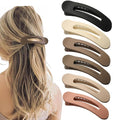 6 PCS Flat Claw Clips, Large Lay Flat Hair Clips for Women Girls, Strong Hold Non-slip Hair Claws for Thick Thin Hair (Matte 5)