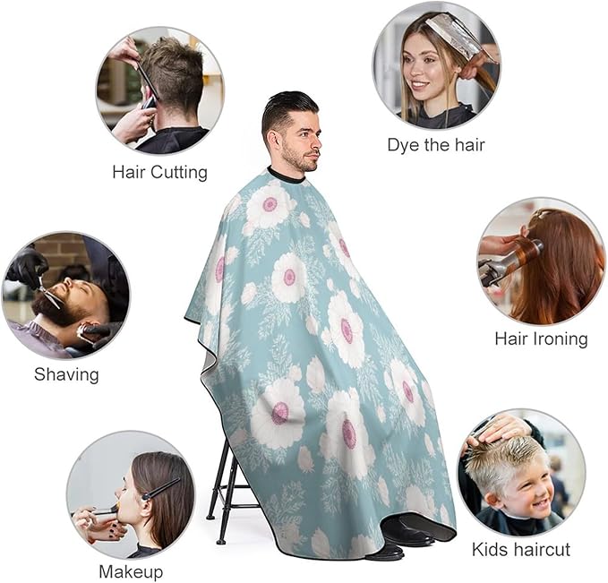 Barber Cape Waterproof Lining Anti Static Design for Salons/Home Use