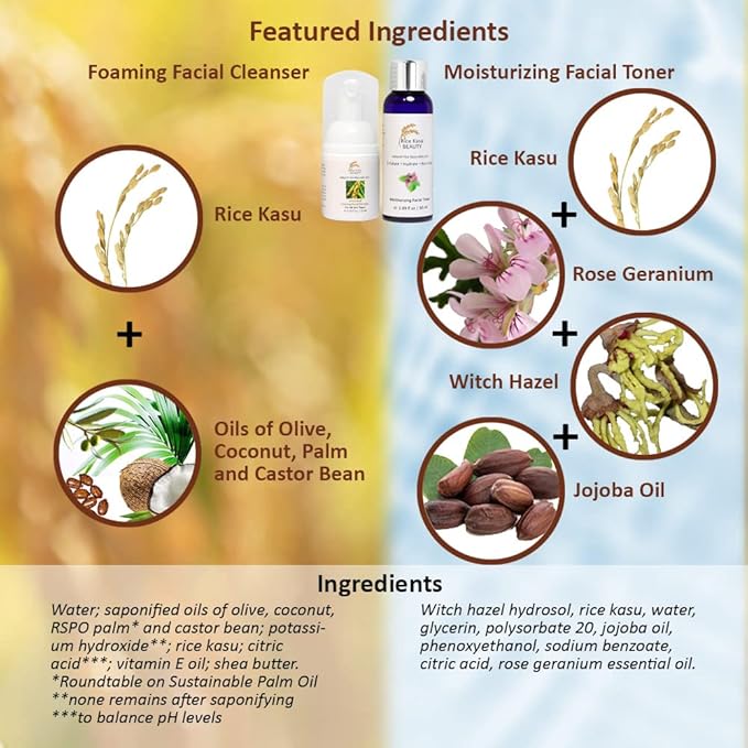 Travel Skin Care Set, Rose Geranium, 2.71 Fluid Ounce