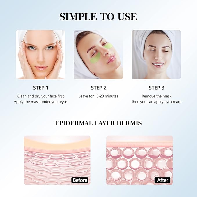 Eye Masks for Dark Circle Puffiness Dry Seaweed Eye Mask Puffy Eyes Undereye Patches Treatment 60 Pieces Collagen Eye Gel Mask Woman Men Hydrating Under Eye Mask Reduce Wrinkle Fine Line Revitalize