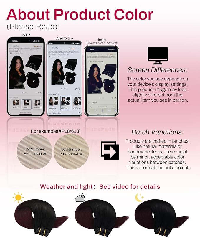 Moresoo Clip in Hair Extensions Remy Double Weft Human Hair Clip in Extensions Balayage Straight Hair Extensions for Women Ombre Black with Burgundy 7pcs 120g 16inch