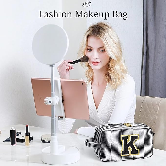YOOLIFE Bridesmaid Proposal Gifts - Bridal Shower Gifts, Bridesmaid Gifts for Wedding Day, Initial Makeup Bags for Women O