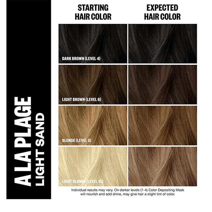 IGK Hair Gloss Toner & Color Depositing Mask | Light Sand Semi-Permanent | Vegan + Cruelty Free | A La Plage