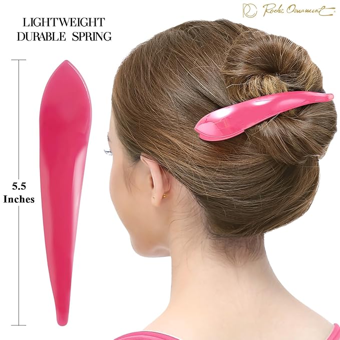 RC ROCHE 6 Pcs Duck Bill Alligator Hair Clips for Women Sectioning Flat Claw Long Thick Hair Inner Teeth Curved Styling Jaw Strong Secure Grip Salon, Large Jelly Candy Multicolor