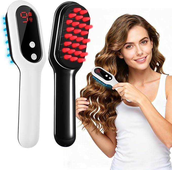 Hair Care Comb for Men and Women,Portable Red Light Therapy Comb,Ideal Holiday Gift