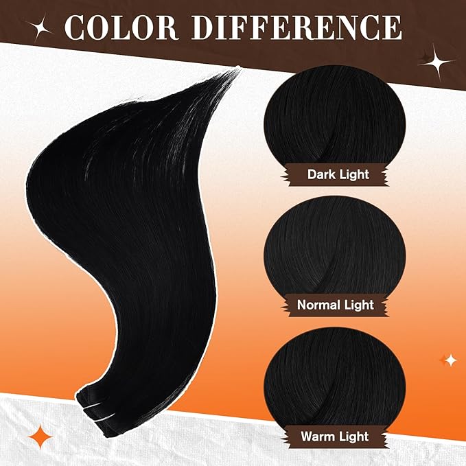 Full Shine Clip in Human Hair Extensions 12 inch 60g 3Pcs Hair Extension Clip ins Jet Black Remy Hair Clip ins for Women Soft Weft Ease of Use