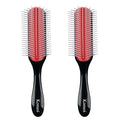 2 Pcs 9 Row Classic Styling Curly Hair Brush for Detangling, Separating, Shaping. For Women and Men Wet or Dry Hair.