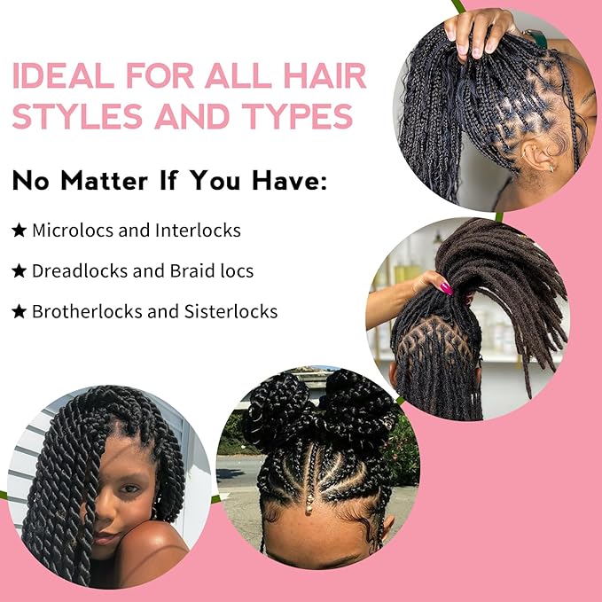 10 fl oz Braid Spray Rose Mint for Dreads, Dreadlocks, Locks Spray Rose Water for Itchy Scalp, Shine & Lightweight for Dull Hair Twists, Cornrows, Box Braids Moisturizer, Rose Water for All Hair Types