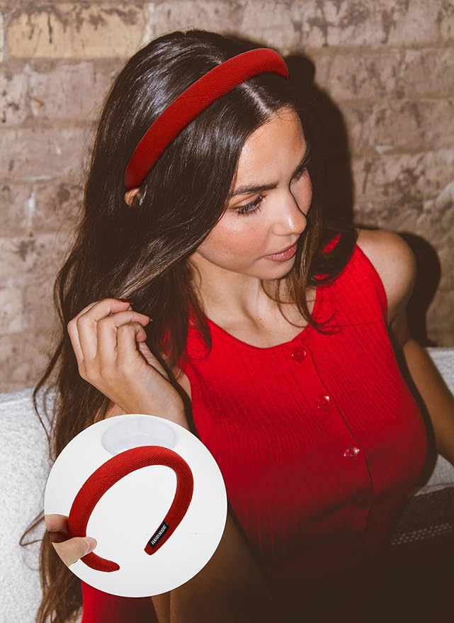 Huachi Headbands for Women Non Slip Trendy Headbands for Women’s Hair Thin Padded Headband for Girls, Cute Head Bands Elastic Hair Bands for Women Fashion Accessories 5PCS