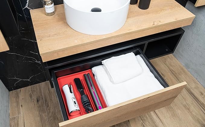 Hot Tools Organizer | Heat-Resistant Mat for Styling Tools up to 428°F | Drawer Organizer | 14.75" x 9.5" x 1"