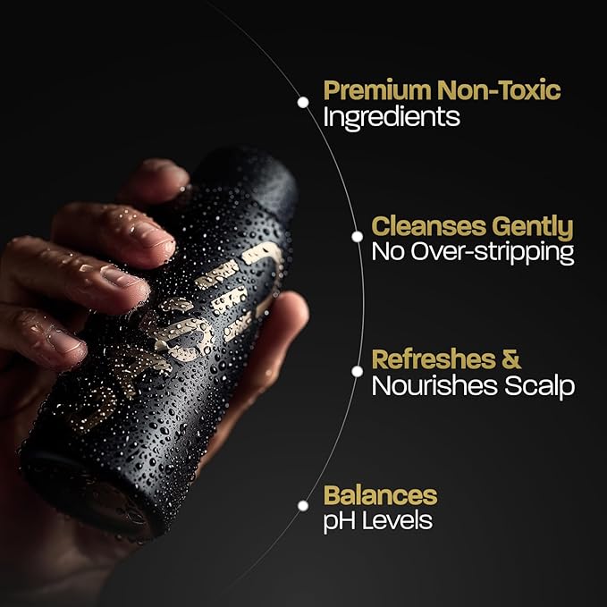 BASED Shower Duo Shampoo & Conditioner Bundle with Peppermint Oil, & Coconut Oil, Cleansing Shampoo & Hydrating Conditioner for Men, No Sulfates, Parabens or Phthalates, 12 fl oz Bottle (Pack of 2)