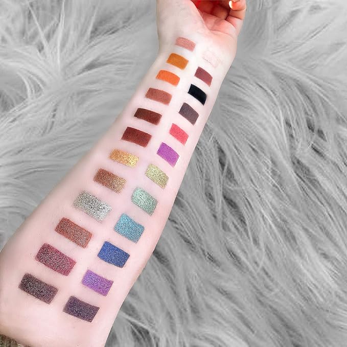 24 Shade Eyeshadow Palette - Festive Luxury Vibrant Bold Full-Color Pigment Long Lasting Matte Shimmer Eye shadow Palette (Marrakech)