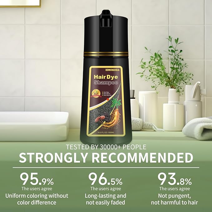 Light Brown Hair Dye Shampoo 3 in 1 for Color Transform, Instant Hair Color Shampoo With Herbal Ingredients-Gentle & Long-lasting, Seimi Permanent Dye Color Gift for Men Women, 16.9 Floz
