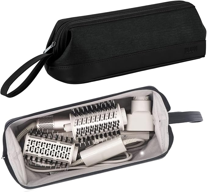 Portable Carrying Case for Dyson Airwrap Styler/Shark Flexstyle and Supersonic Hair Dryer - Waterproof, Anti-Scratch, Dustproof Organizer Storage Bag (Black)