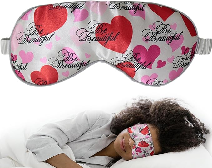 Luxury Sleep Mask – Soft, Adjustable Lightweight & Ultra Comfort-Perfect for Light Blocking Wake up Radiant-Silver