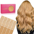 WENNALIFE Tape in Hair Extensions Human Hair, 40pcs 100g 24 inch Strawberry Blonde Hair Extensions Real Human Hair Straight Tape in Extensions Invisible Human Hair Extensions Reusable Real Hair