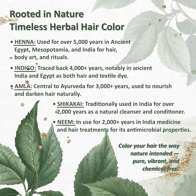100% Organic Henna Hair Color – Natural, Chemical-Free Hair Dye for Rich, Vibrant Color & Gloss – Grey Coverage, Safe for All Hair Types, Vegan Non-Toxic, Herbal Hair Treatment (ASH BROWN)