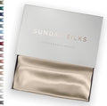 SUNDAYSILKS™ 100% Mulberry Silk Pillowcase, Silk Pillow Cases for Hair & Skin, Superior to Satin Pillowcase, with Zipper, Standard, Queen, King Sizes, Anti-Wrinkle, Cooling, Non-Slip Silk Pillowcases