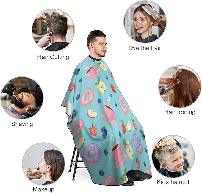 Hairdresser Cape with Neck Clasp for Coloring/Perming/Styling