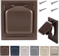 NO-PEST VENT, Exclusive Dual Door Dryer Vent Cover Outdoor 4 inch or Bathroom fan, Made in USA w Highest UV Resistant Plastic in any Outdoor Vent Cover (Brown, 4 inch W/O Duct Tube)