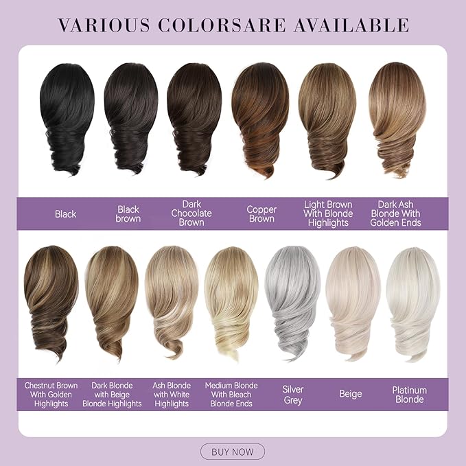 Claw Clip Ponytail Extension - 12 Inch Short Ponytail Extension, Curly Pony Tails Hair Extensions, Synthetic Hair Extensions Ponytail, Clip On Ponytails for Women (Color: Dark Chocolate Brown)