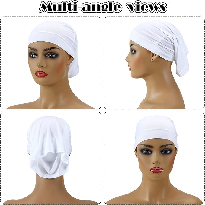 SATINIOR 6 Pcs Spandex Dreadlock Cap Dreadlock Tube Bands Unisex Men Women Elastic Hair Dreads Head Wraps Headbands for Dreads Accessories, 6 Colors