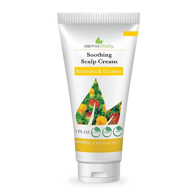 Dermavitality Soothing Moisturizing Scalp Cream Natural Organic Lotion for to moisturize and soothe scalp – 2 Ounces
