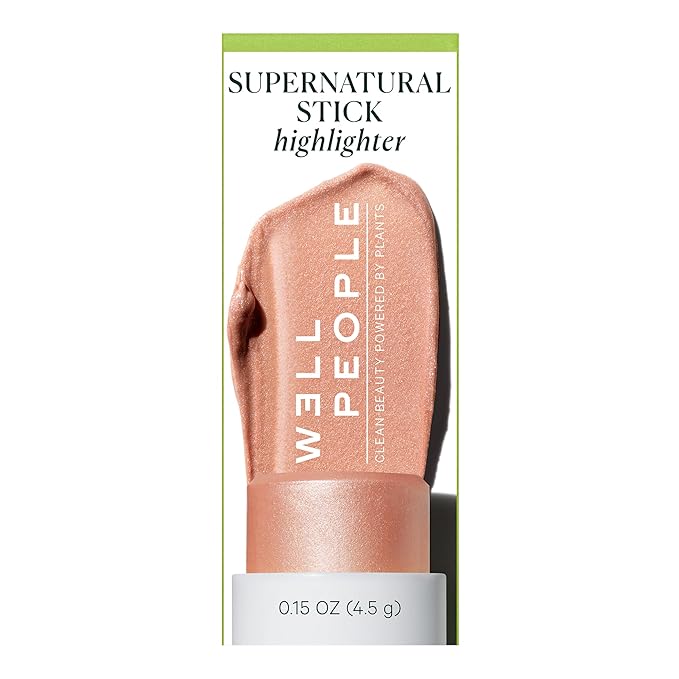 Well People Supernatural Stick Highlighter, Highlight Stick For Hydrated, Dewy Skin, Use On Lips, Cheeks & Eyelids, Vegan & Cruelty-free, Rose Glow