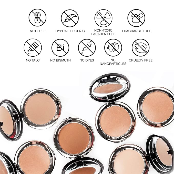 bellapierre Compact Mineral Foundation SPF 15 | Vegan & Cruelty Free Natural Makeup | Full Coverage Matte Foundation | Hypoallergenic | Oil & Talc Free - 0.35 Oz - Cinnamon