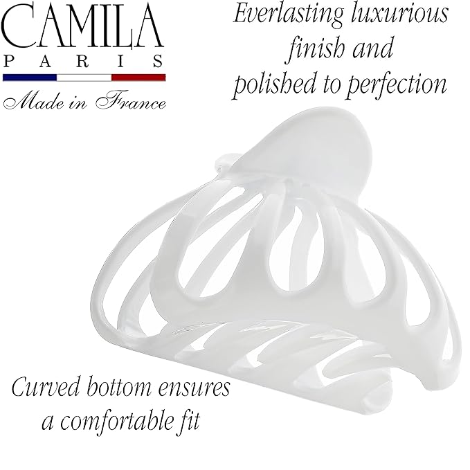 Camila Paris CP3632 French Octopus Hair Clip, Large Hair Clips for Thick Hair, Big Hair Claw Clip for Long Hair, Durable Girls Hair Clips for Women for Wavy Hair, Strong No-Slip Grip. Made in France