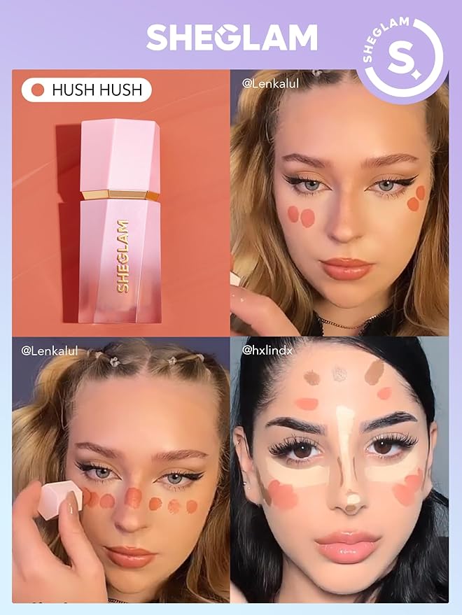 SHEGLAM Liquid Blush Makeup for Cheeks Matte Finish - Hush Hush