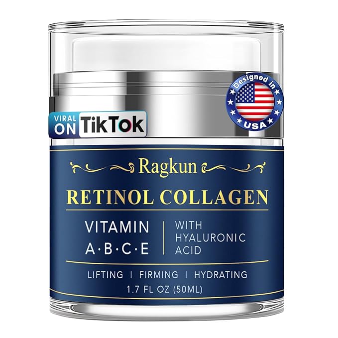 Retinol Cream for Face, Collagen Neck Creams for Tightening and Firming, Anti Aging Day & Night Facial Moisturizer for Women & Men, Instant Face Lift Wrinkle Cream 1.7 fl. oz.