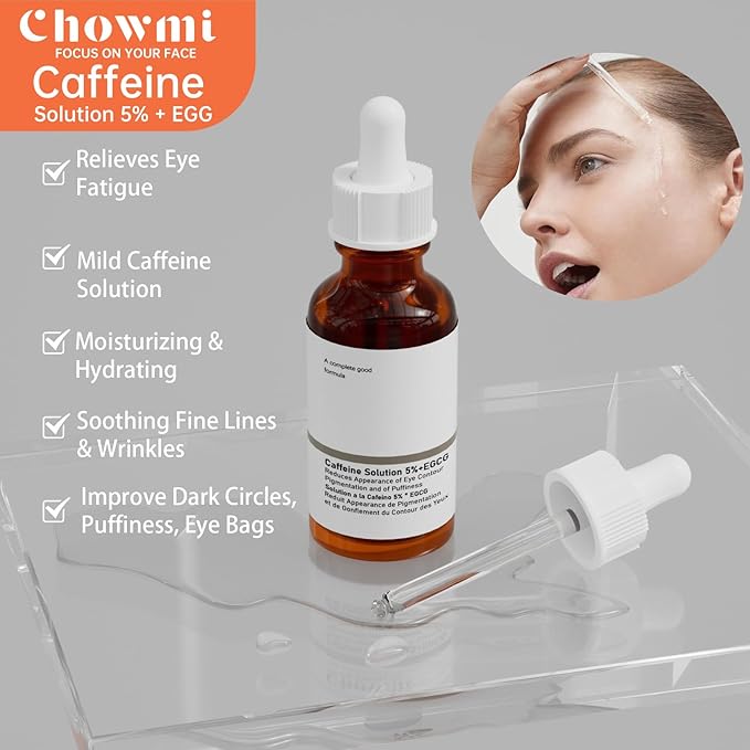 The Caffeine Solution 5% + EGCG，Reduces Appearance of Eye Contour Pigmentation and Puffiness，Under Eye Serum (30ml) Caffeine For Face Moisturizing Serum (2)