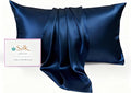 Luxury 6A Mulberry Silk Pillowcase & Silk Pillow Case for Hair & Skin – Anti-Wrinkle, Hidden Zipper – Best Beauty Sleep Solution for Women(Blue, King)